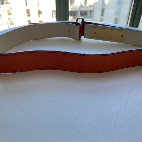 Escada Orange Leather Belt - Picture 9 of 16